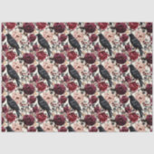 Elegante Waterverf Halloween Bloemen Tissuepapier (Voorkant)