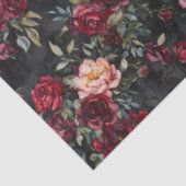 Elegante Waterverf Halloween Bloemen Tissuepapier (Detail)