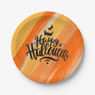 Elegante Waterverf Happy Halloween Papieren Bord