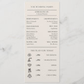 Elegante Waterverf Herfst Herfst Wildflower Weddin Programma (Achterkant)