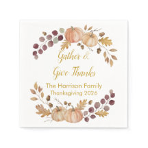 Elegante Waterverf Herfst Pompoen Thanksgiving Geb
