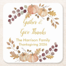 Elegante Waterverf Herfst Pompoen Thanksgiving Ond