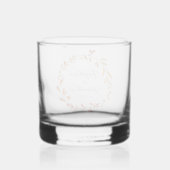 Elegante Waterverf herfstbladeren aangepaste bruil Whisky Glas (Achterkant)