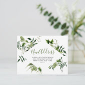 Elegante Waterverf Hop Foliage Moving Aankondiging Briefkaart (Staand voorkant)