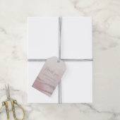 Elegante Waterverf in Blush Bruiloft Dank u Cadeaulabel (Met Touw)