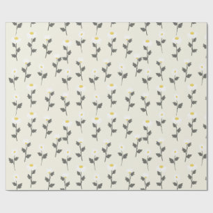Elegante waterverf kamille madeliefje bloemmotief cadeaupapier
