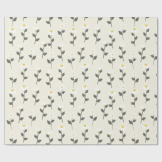 Elegante waterverf kamille madeliefje bloemmotief cadeaupapier