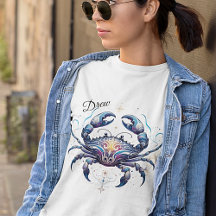Elegante Waterverf Kanker Zodiac Custom
