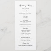 Elegante Waterverf kerk bruiloft plat programma (Achterkant)