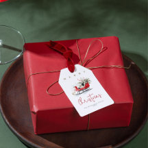 Elegante waterverf Kerst slee 