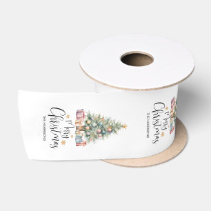Elegante Waterverf kerstboom & Cadeaus Lint