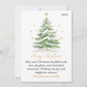 Elegante Waterverf kerstboom Kaart (Voorkant)