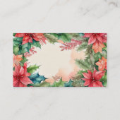 Elegante Waterverf kerstkrans bruiloft Informatiekaartje (Achterkant)