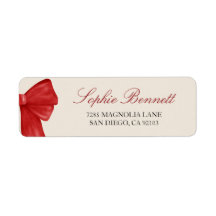 Elegante waterverf Kerstmis rode strik familie