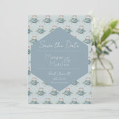 Elegante Waterverf krab bruiloft Kaart (Staand voorkant)