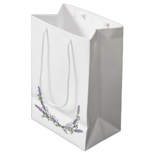 Elegante waterverf Lavendel Eucalyptus Medium Cadeauzakje