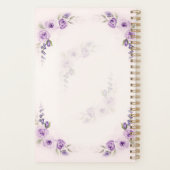 Elegante Waterverf Lavendel Roos Planner (Achterkant)