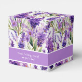 Elegante Waterverf lavendelbloemen gunstboxen Bedankdoosjes (Achterkant)
