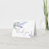 Elegante Waterverf Lavenders Blank Bedankkaart (Voorkant)