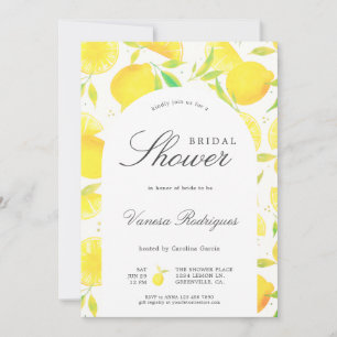 Elegante Waterverf Lemon Theme Vrijgezellenfeest Kaart