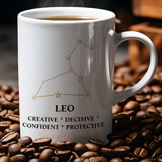 Elegante Waterverf Leo Zodiac Custom Mok