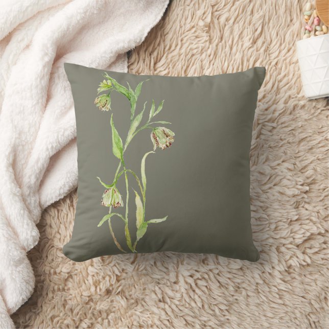 Elegante Waterverf Lily Sierkussen (Deken)