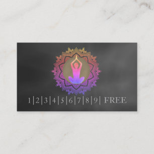 Elegante Waterverf Mandala YOGA Instructeur Logo Visitekaartje