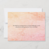 Elegante waterverf marmer script goud hart bedankkaart (Achterkant)