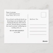 Elegante Waterverf mistig bos bruiloft dank u Briefkaart (Achterkant)