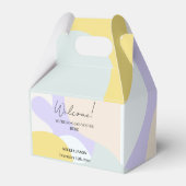 Elegante Waterverf Modern Minimal Bruiloft Welkom Bedankdoosjes (Achterkant)