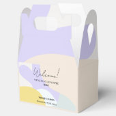 Elegante Waterverf Modern Minimal Bruiloft Welkom Bedankdoosjes (Geopend)