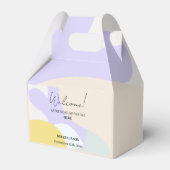 Elegante Waterverf Modern Minimal Bruiloft Welkom Bedankdoosjes (Voorkant Zijde)