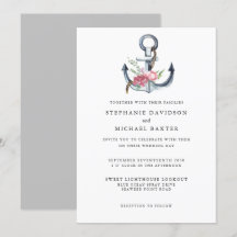 Elegante Waterverf Nautisch Anker Groen