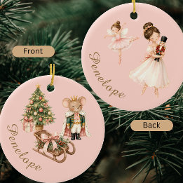 Elegante Waterverf Notenkraker Ballerina Ballet Keramisch Ornament