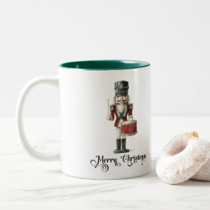 Elegante Waterverf Notenkraker Kerstmis Tweekleurige Koffiemok