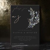 Elegante Waterverf Olive Branch bruiloft uitnodigi