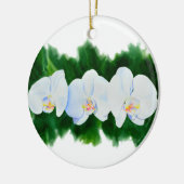 Elegante waterverf orchidee schilderij keramisch ornament (Links)