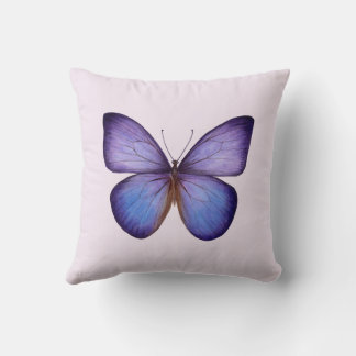 Elegante Waterverf Paarse Vlinder Kussen