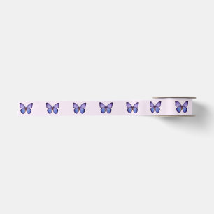 Elegante Waterverf Paarse Vlinder Lint