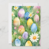 Elegante Waterverf Paasbrunch Kaart (Achterkant)