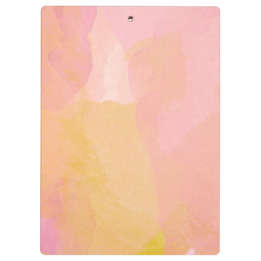 Elegante Waterverf Pastel gepersonaliseerde naam r Klembord (Achterkant)