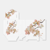 Elegante waterverf perzikkleurige bloemen bedankdoosjes (Uitgevouwen)