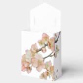 Elegante waterverf perzikkleurige bloemen bedankdoosjes (Geopend)