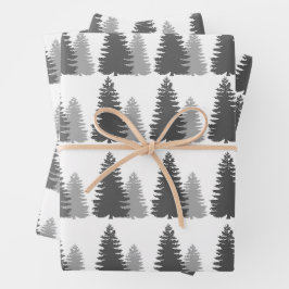 Elegante Waterverf Pine Tree Christmas Inpakpapier Vel