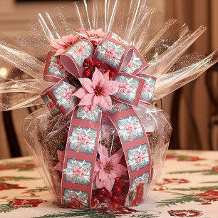 Elegante waterverf poinsettia op maat gemaakte Ker Lint