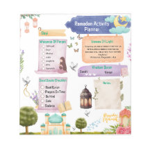 Elegante Waterverf Ramadan activiteitenplanner
