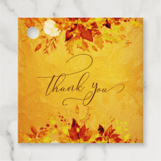 Elegante Waterverf rode en gouden poinsettia bruil Bedankjes Labels