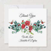 Elegante Waterverf Rode Rozen Eucalyptus (Voorkant)