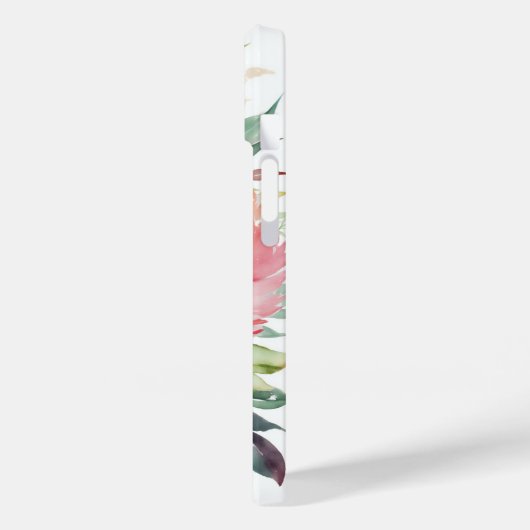 Elegante Waterverf Roze Bloemen Gepersonaliseerde  Case-Mate iPhone Case (Achterkant / Links)