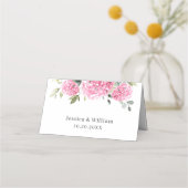 Elegante Waterverf Roze Blush Hydrangea Bruiloft (Achterkant)